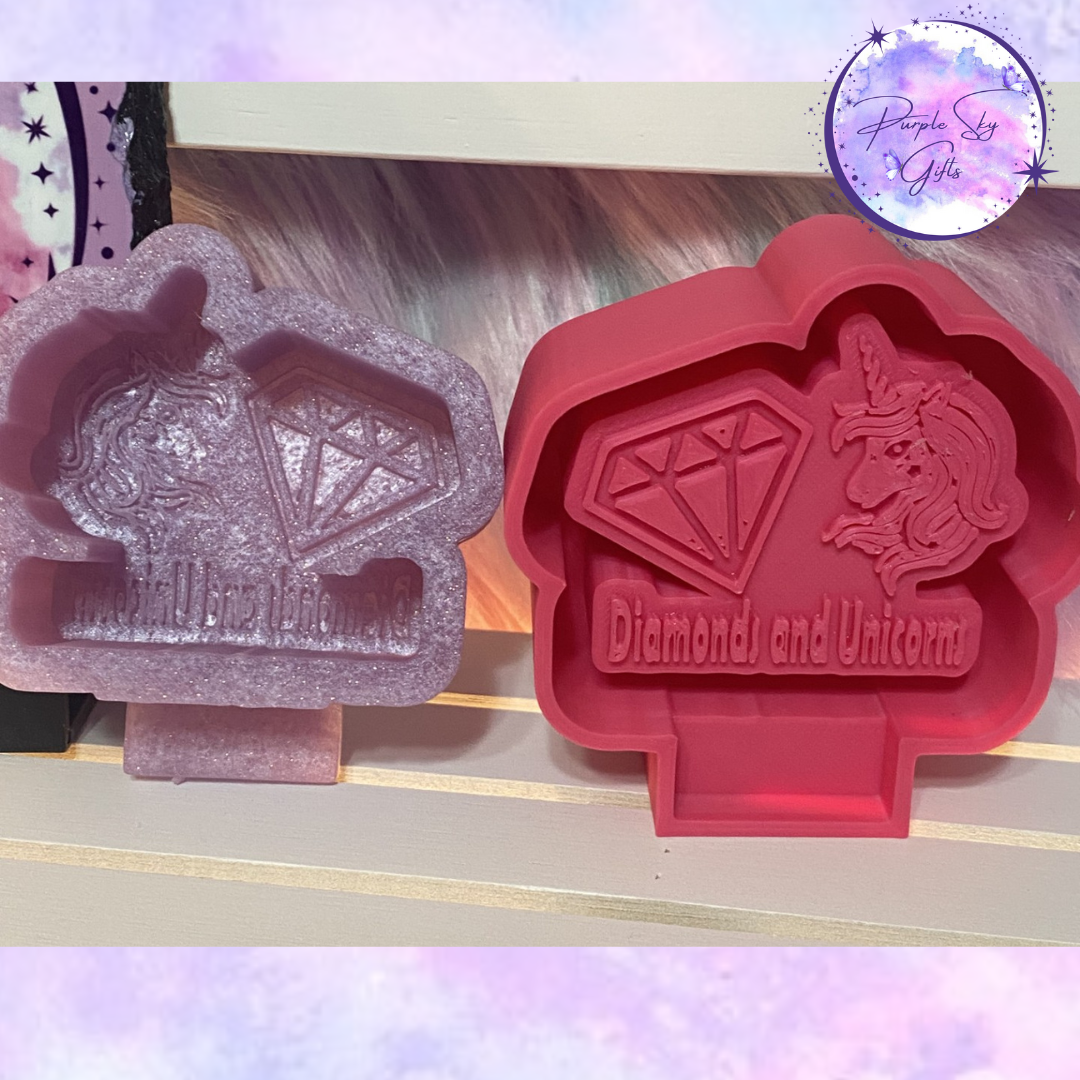 Diamonds and Unicorns Mold Housing or Silicone Mold