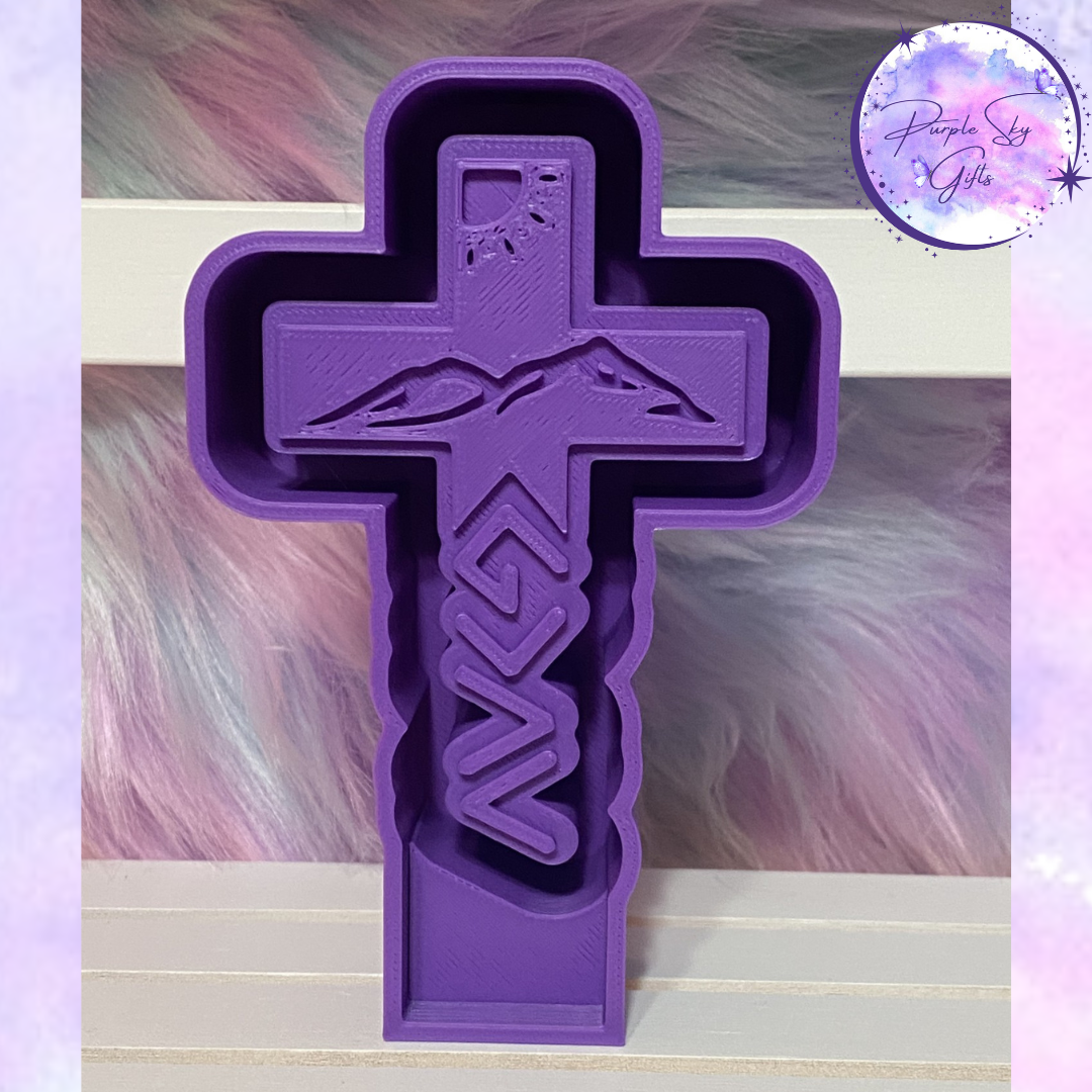 God Is Greater Than The Highs and Lows Cross Freshie Housing or Silicone Mold