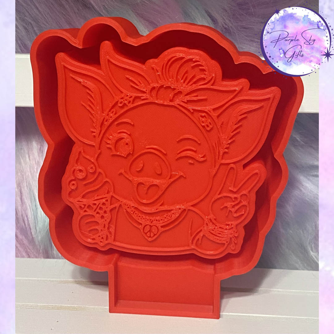 Ice Cream Piggy Mold Housing or Silicone Mold