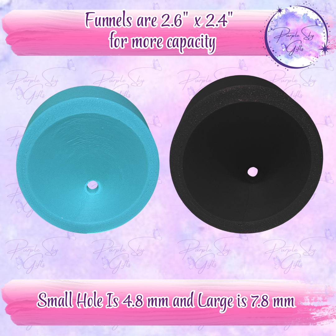 Set of Glitter Funnels Great Tool For Snow Globe Tumbler Making