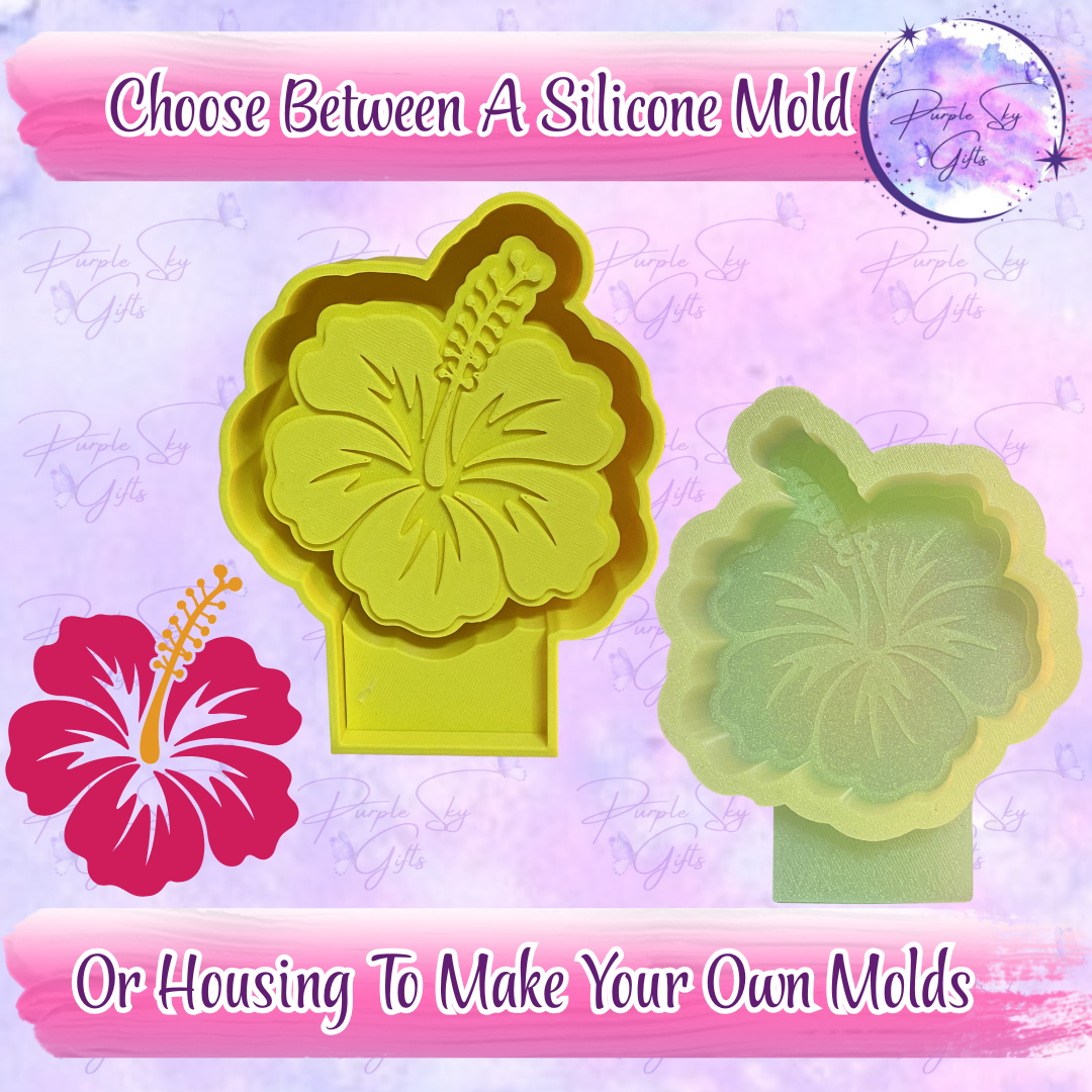 Hibiscus Flower Freshie Housing or Silicone Mold