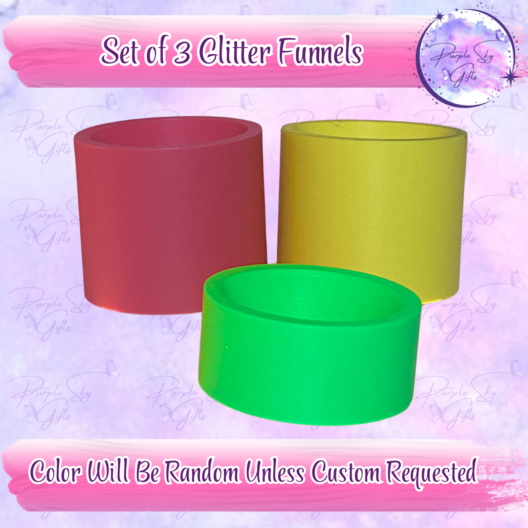 Set of Glitter Funnels Great Tool For Snow Globe Tumbler Making
