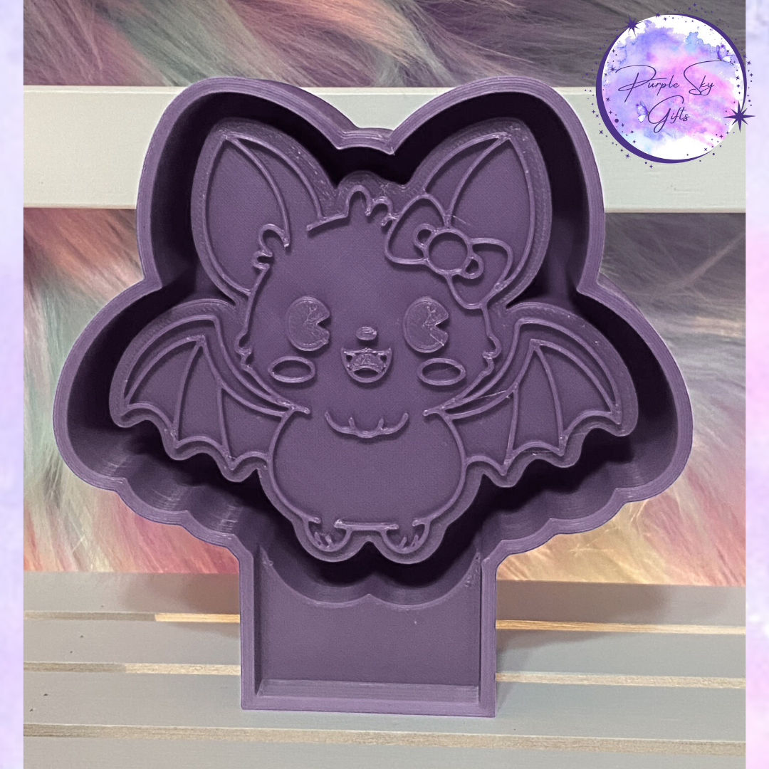 Cute Halloween Bat With Bow Mold Housing or Silicone Mold