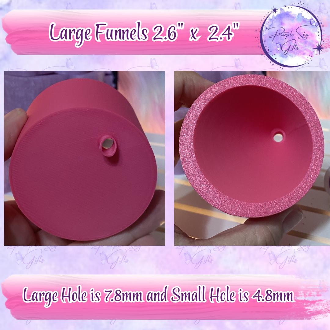 Set of Glitter Funnels Great Tool For Snow Globe Tumbler Making
