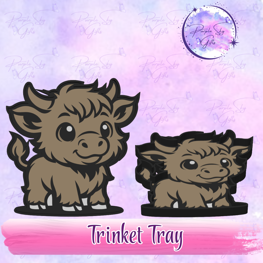 Baby Highland Cow Trinket Tray