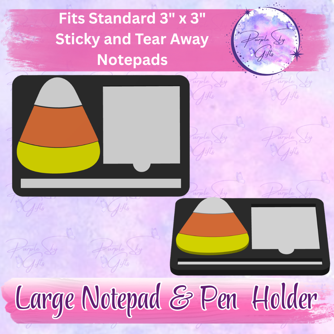 Candy Corn 3"x3" Sticky/Tear Away Notes Notepad Holders