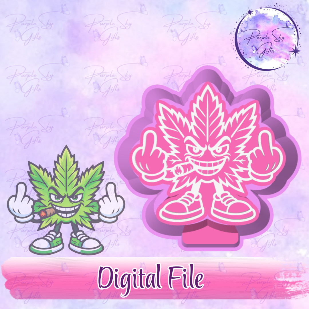 Mischievous MJ Leaf Freshie Mold Housing STL Digital File