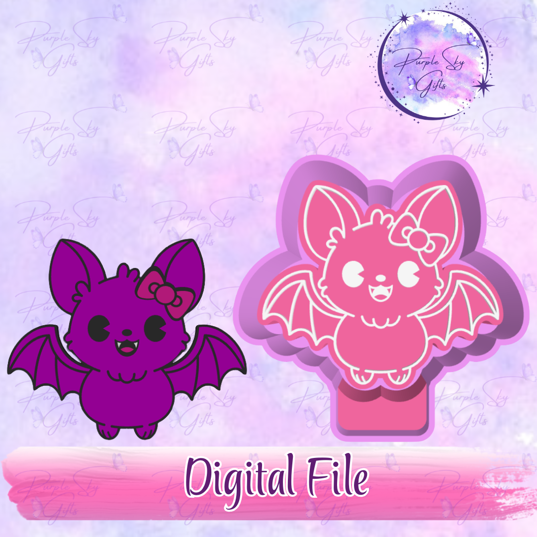 Cute Bat With Bow Housing STL Digital File