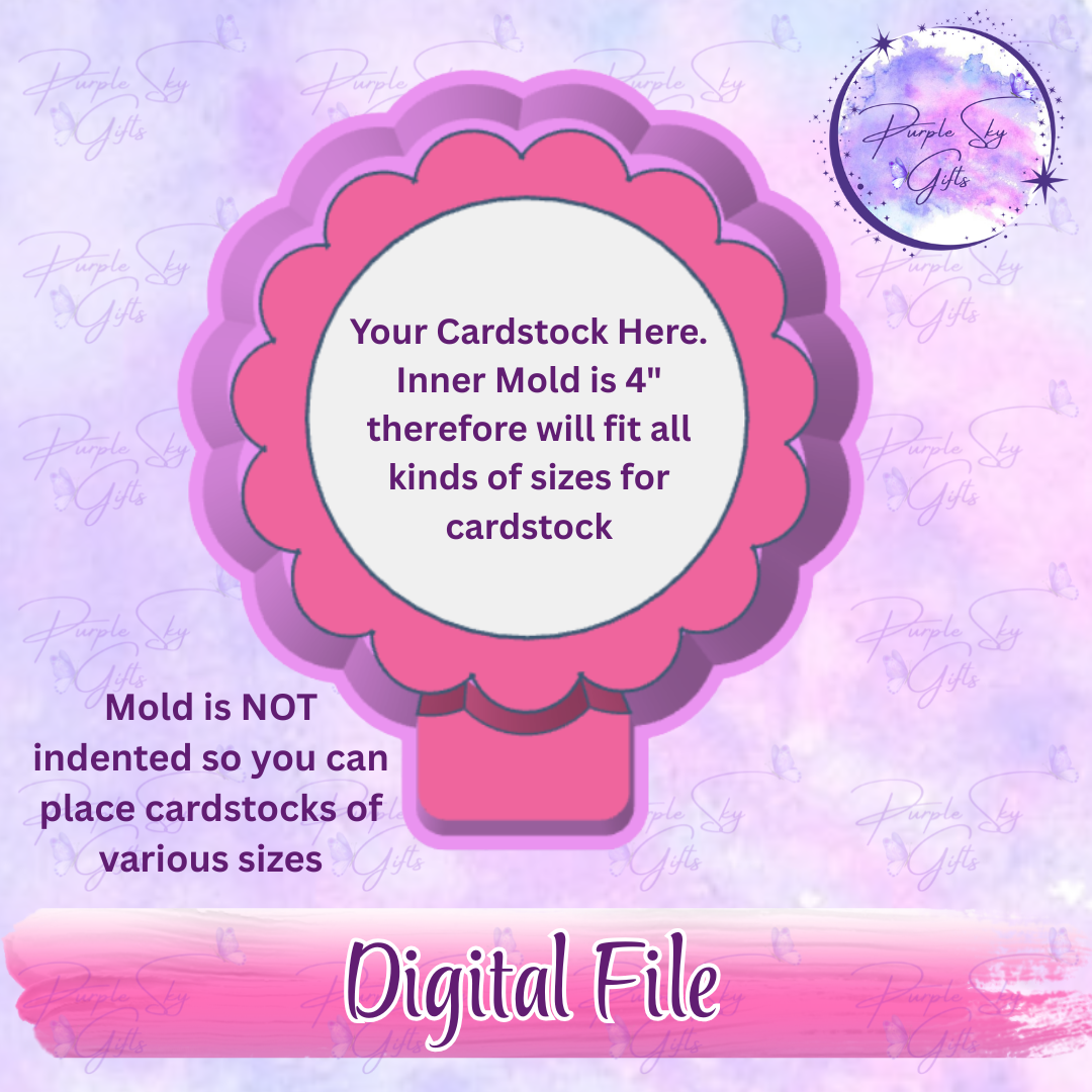 Scalloped Circle Mold Housing STL Digital File