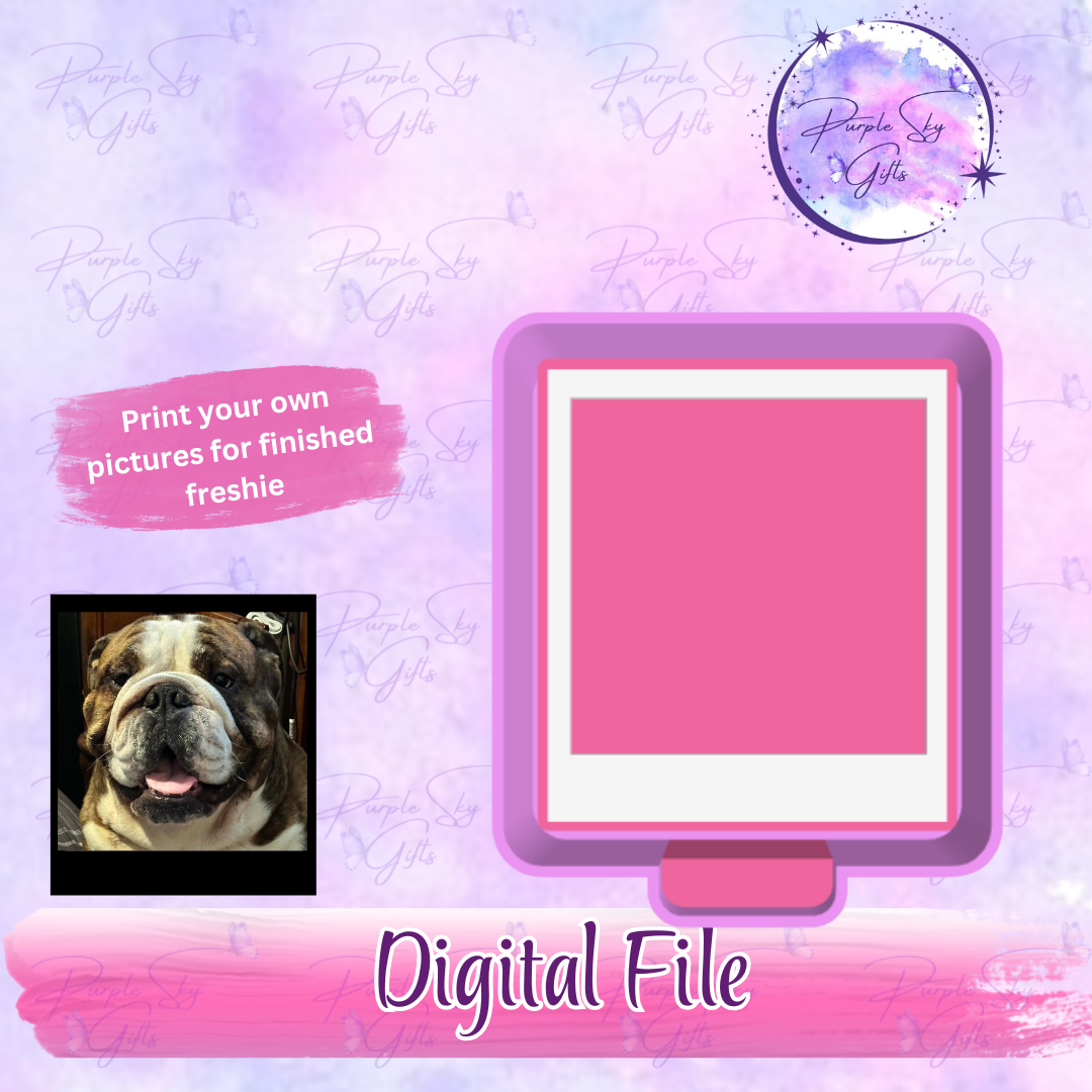 4" Picture Frame with 3" x 3" insert Great For Pictures or Cardstock STL DIGITAL FILE For Freshie Housing, Silicone Mold