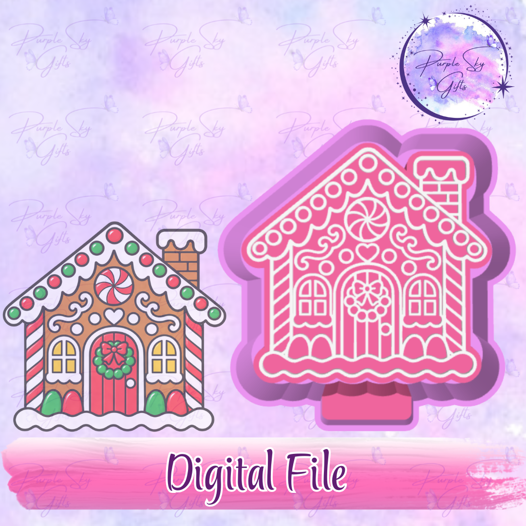 Candy Gingerbread House Freshie Mold Housing STL Digital File