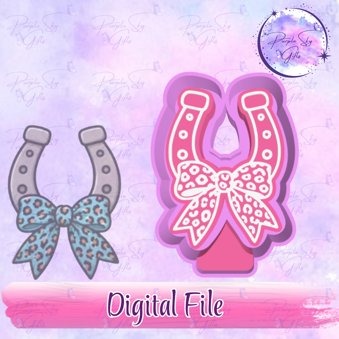 Horseshoe With Bow Mold Housing STL Digital File