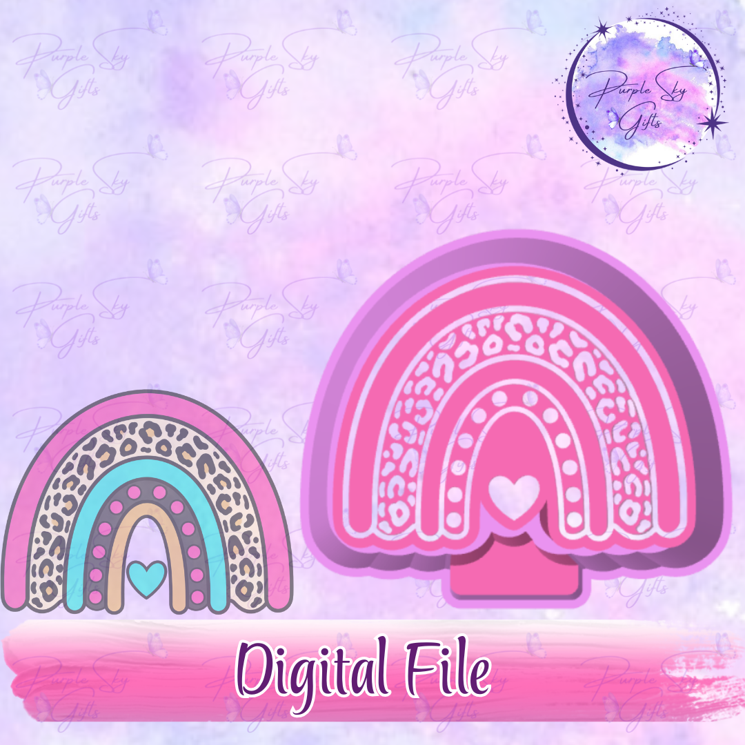 Boho Leopard Print Rainbow Freshie Mold Housing STL Digital File