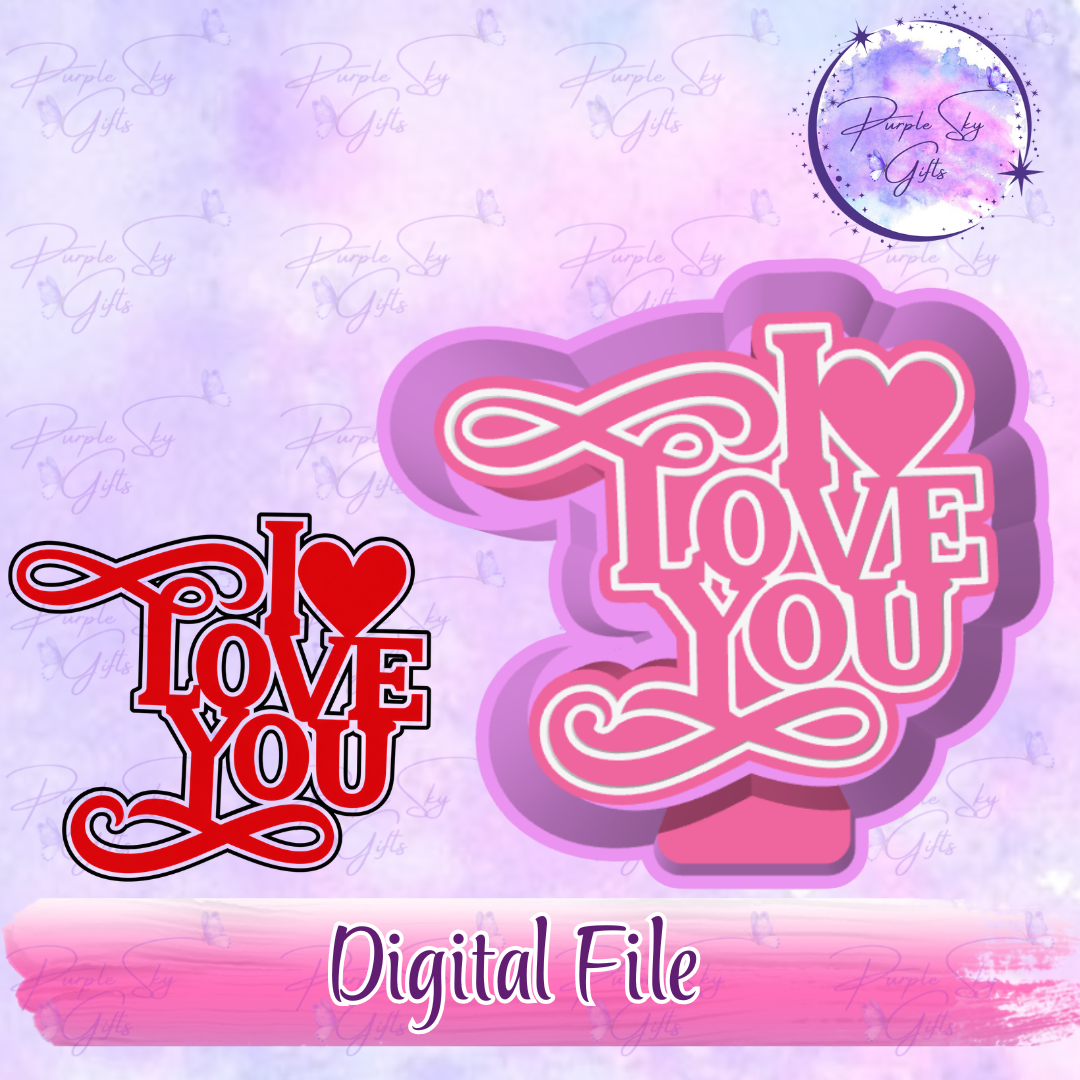 I Love You Infinity Mold Housing STL Digital File