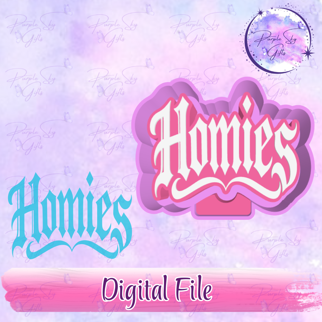 Homies Script Freshie Mold Housing STL Digital File