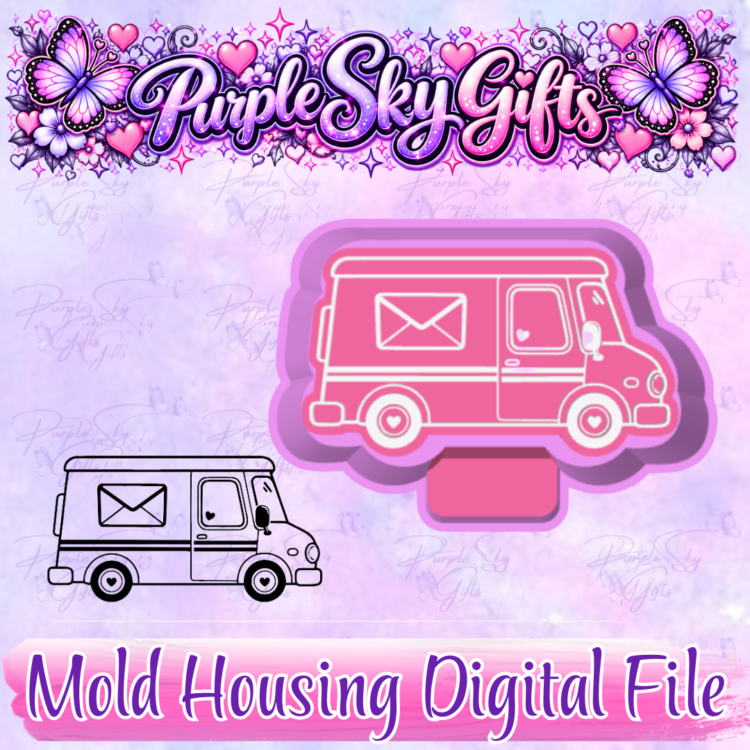 Cute Mail Truck Freshie Mold Housing STL Digital File