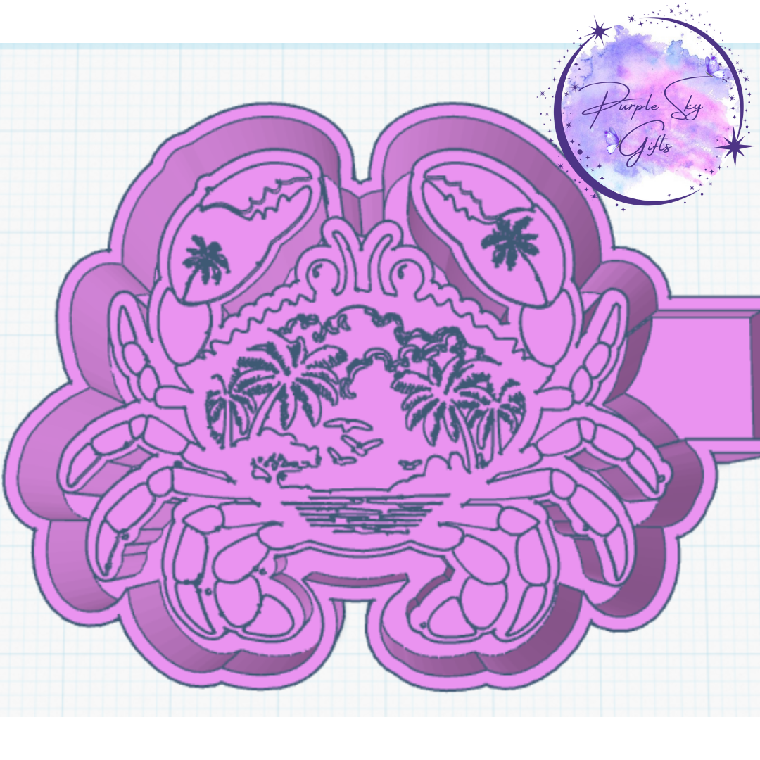 Crab Ocean Scene Housing STL Digital File