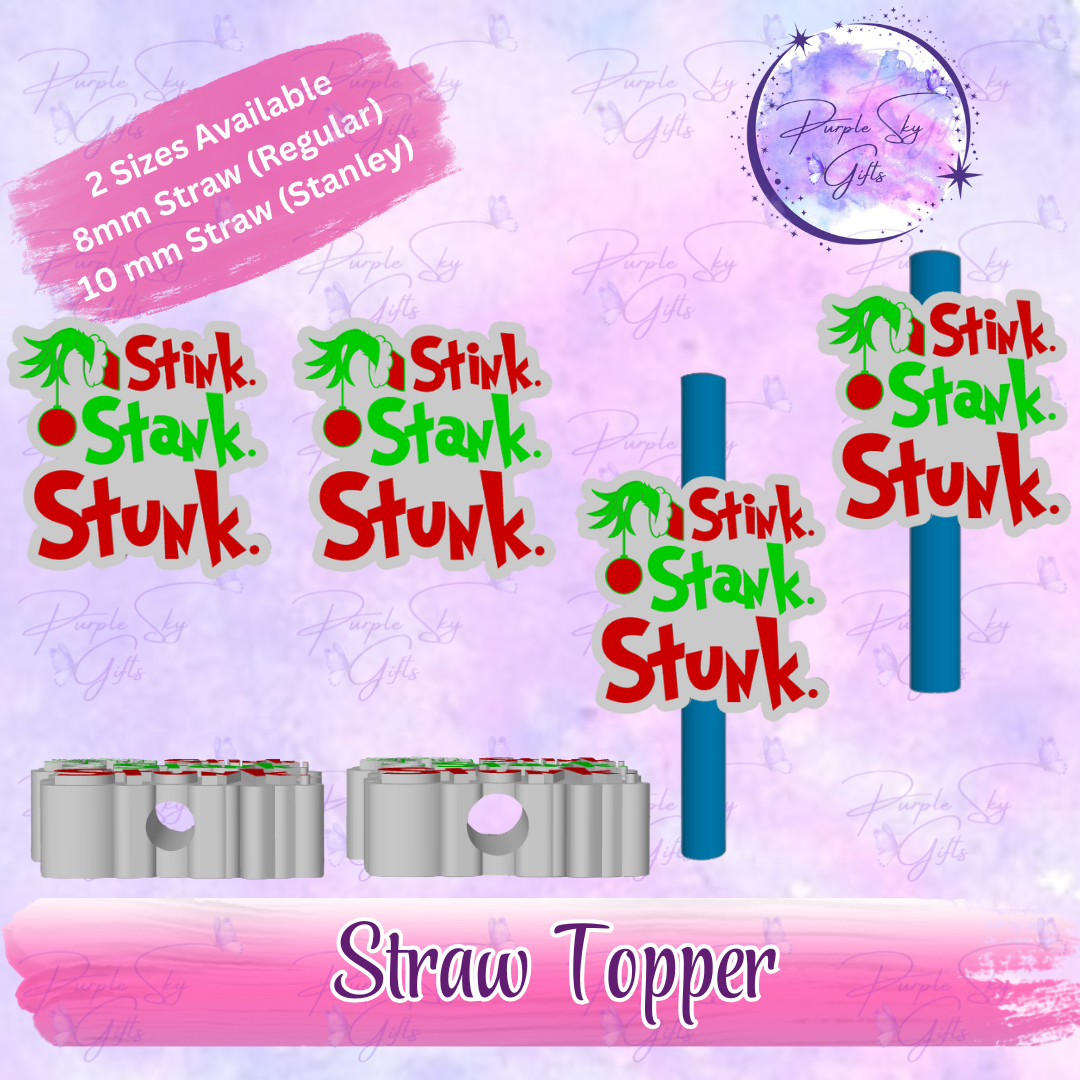 Stink Stank Stunk Straw Topper