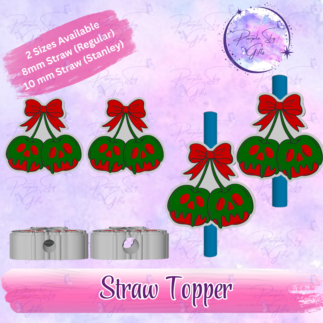Poison Apple Cherries Straw Topper