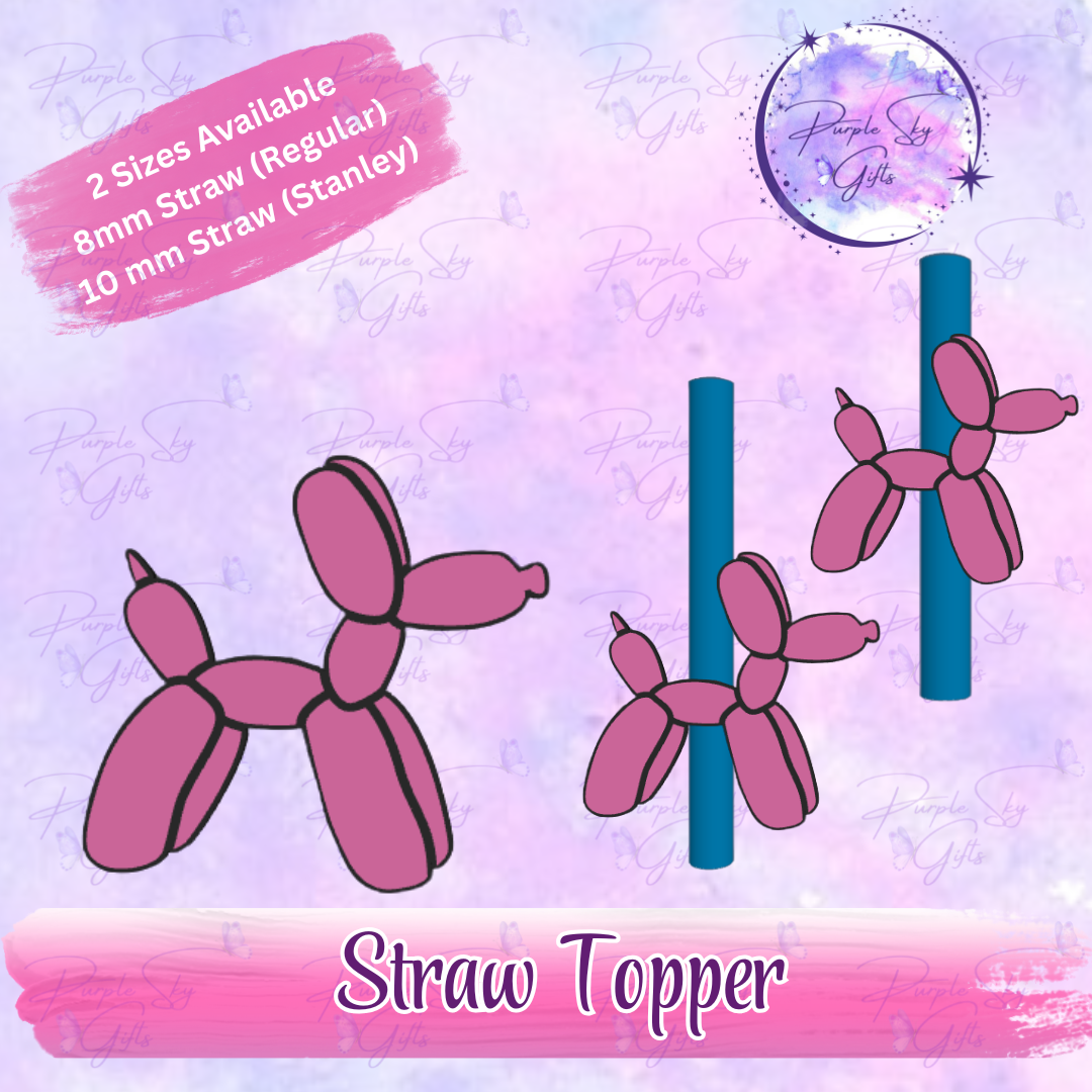 Balloon Dog Straw Topper