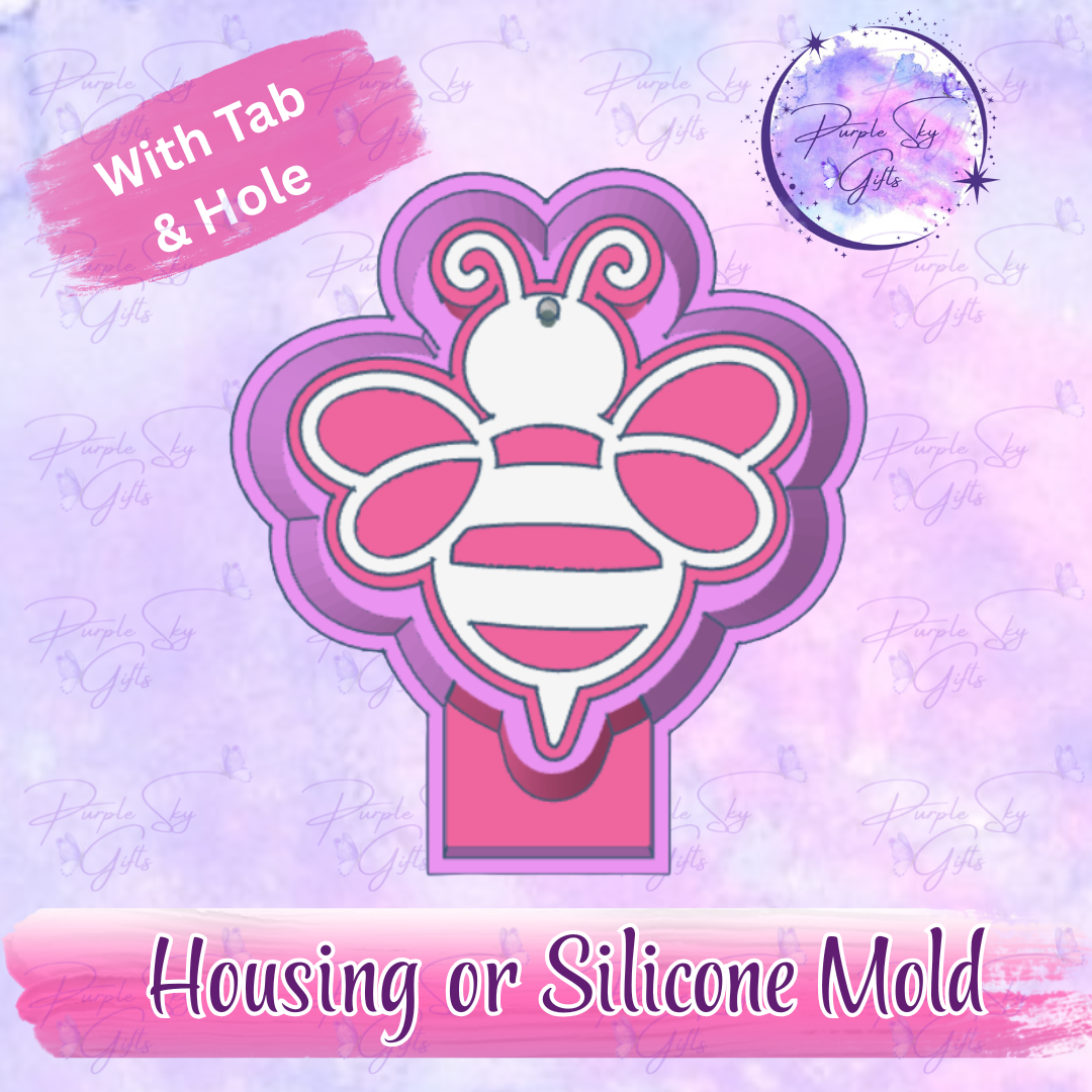 Cute Bumble Bee Freshie Housing or Silicone Mold
