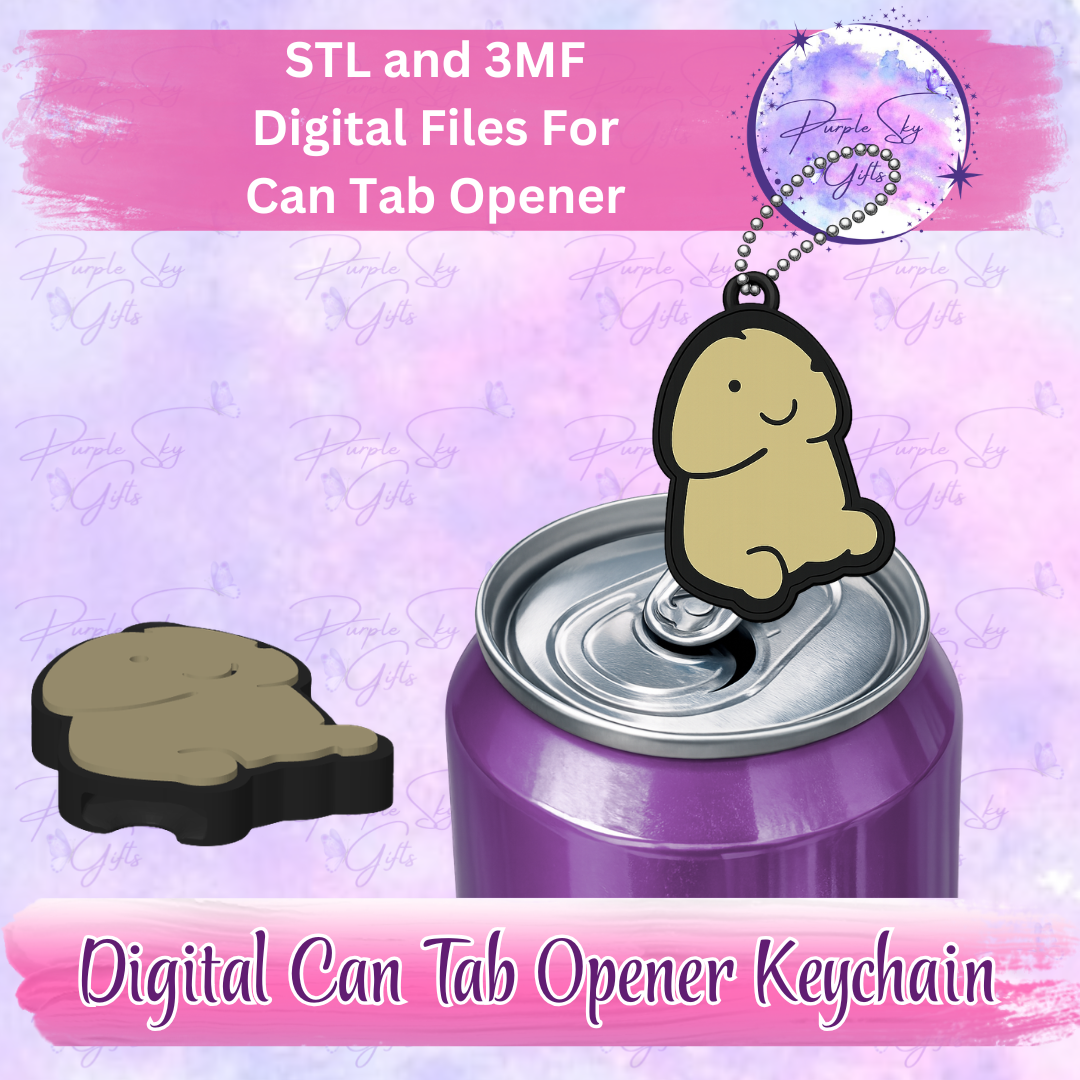 Richard Peen Drink Tab Can Opener Keychain/Charm STL and 3MF DIGITAL File