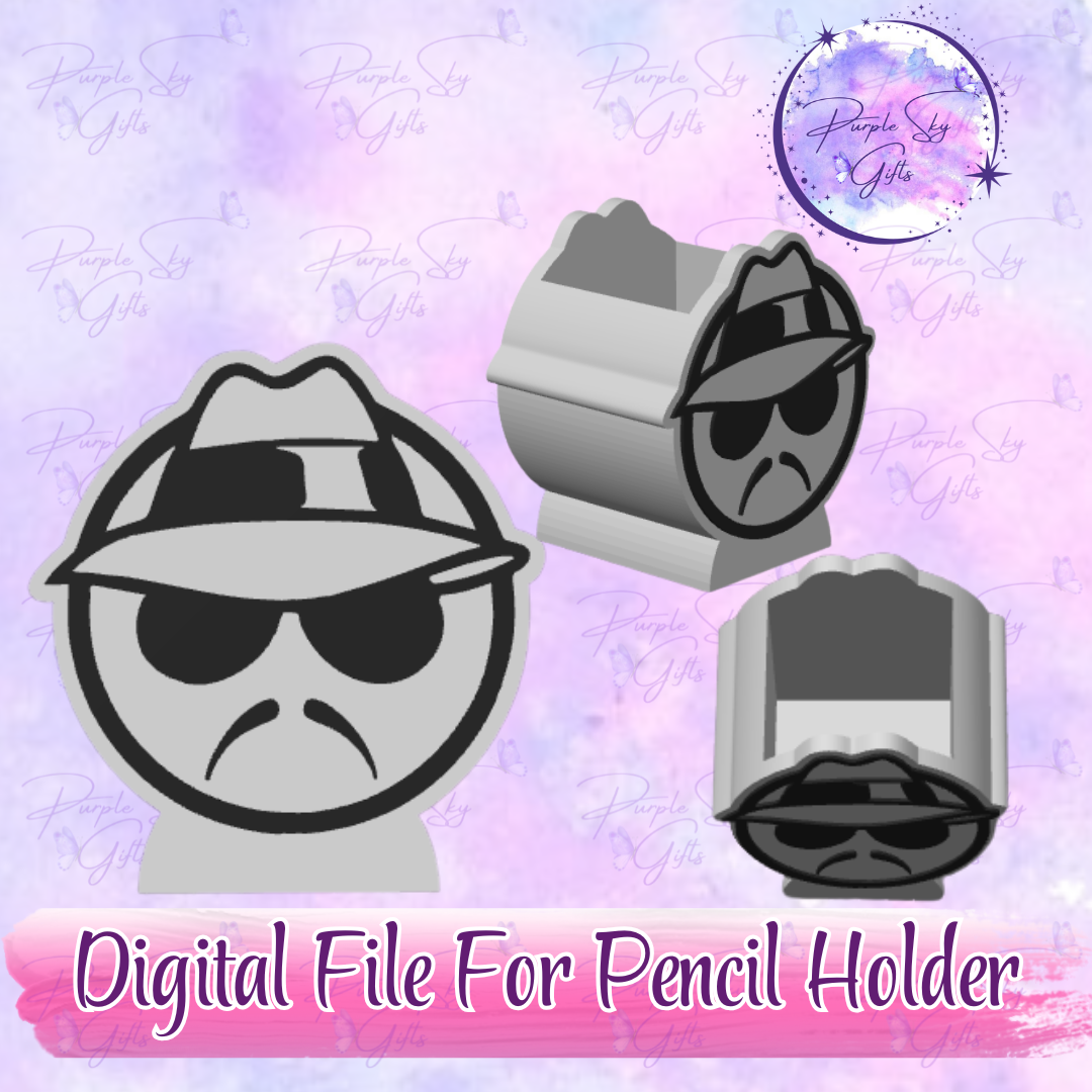Lowrider Cholo Male STL and 3MF DIGITAL FILES For Desk Pencil Holder