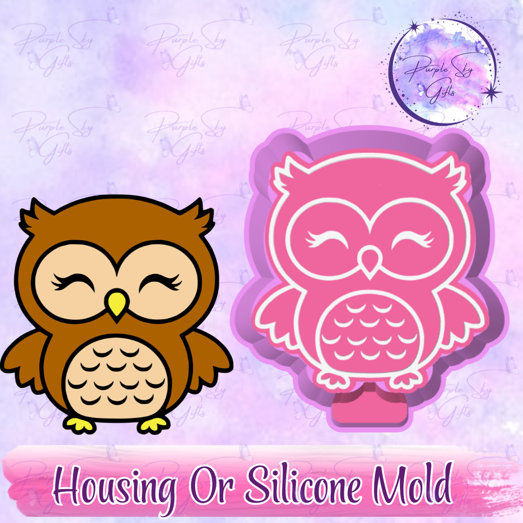 Baby Owl Freshie Mold Housing or Silicone Mold