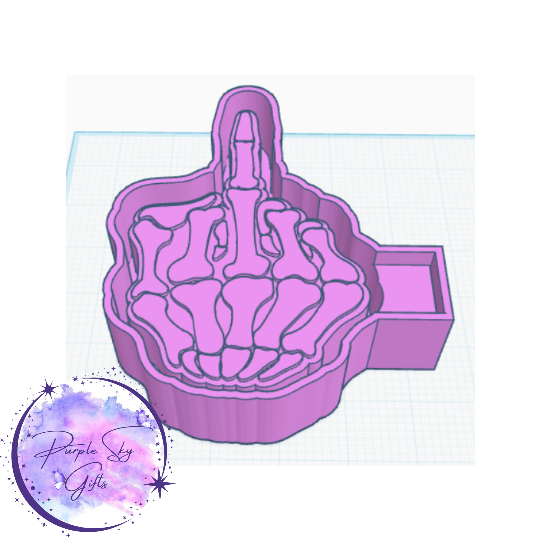 Bones Middle Finger Skeleton 3D Printed Housing