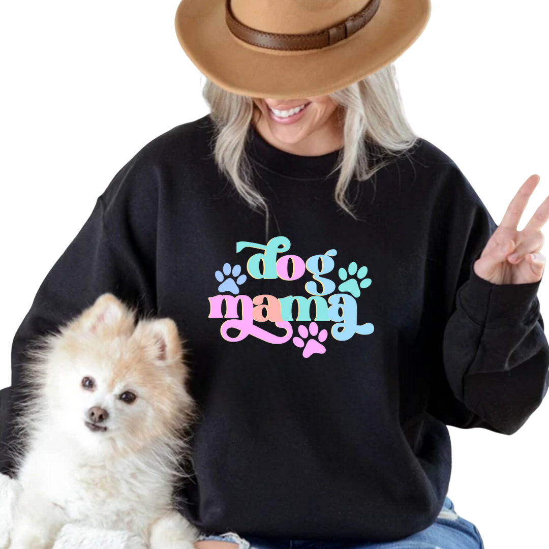 Dog Mama Pastel Colors Full Color Screen Print Destash