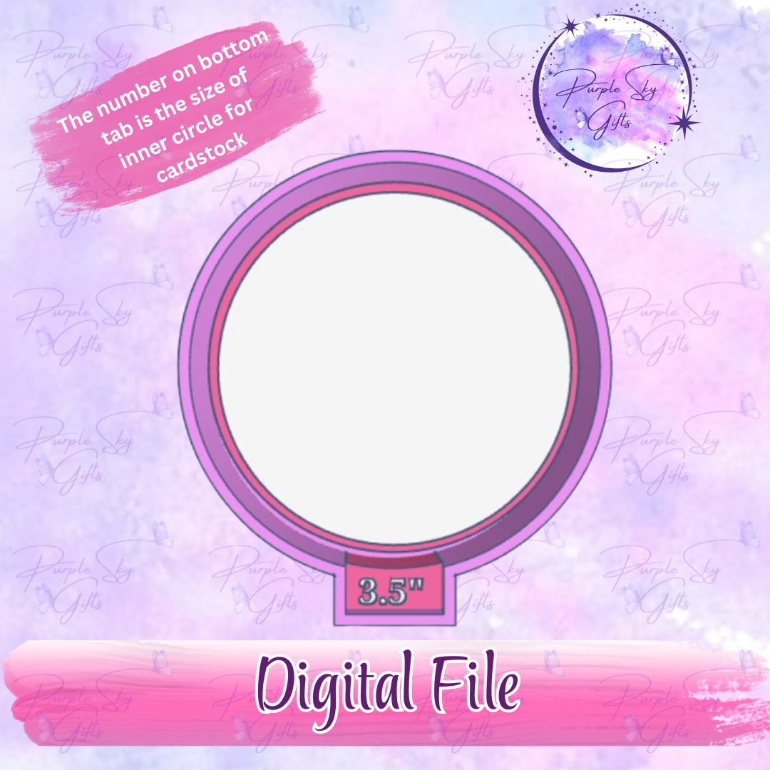 2", 2.5", 3", 3.5" Round BUNDLE for Cardstock Inserts Freshie Mold Housing STL Digital File