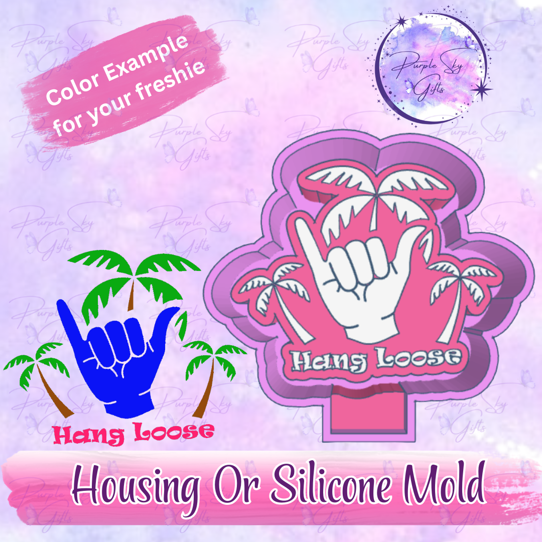 Hang Loose Palm Trees Freshie Housing or Silicone Mold