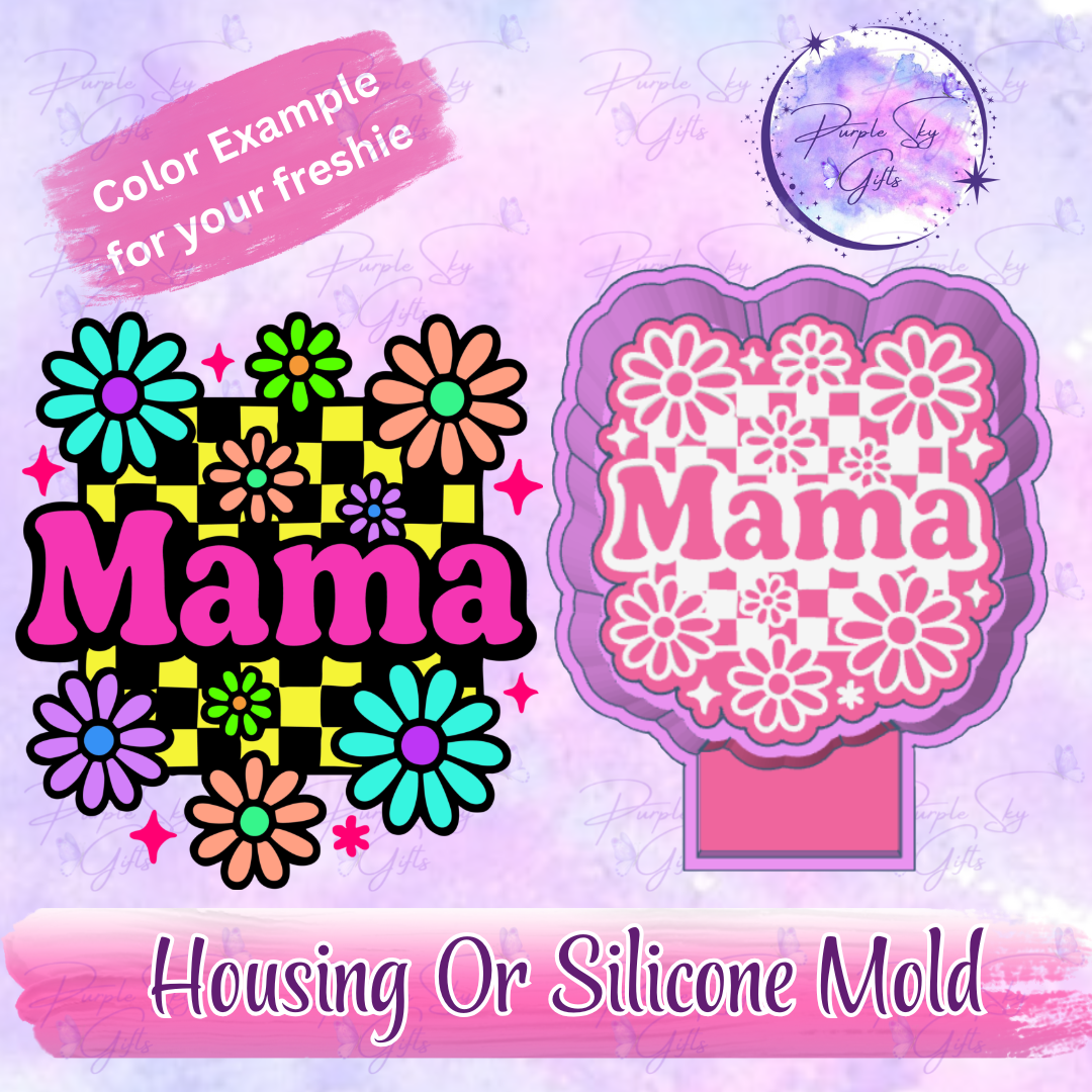 Floral Mama Freshie Mold Housing or Silicone Mold