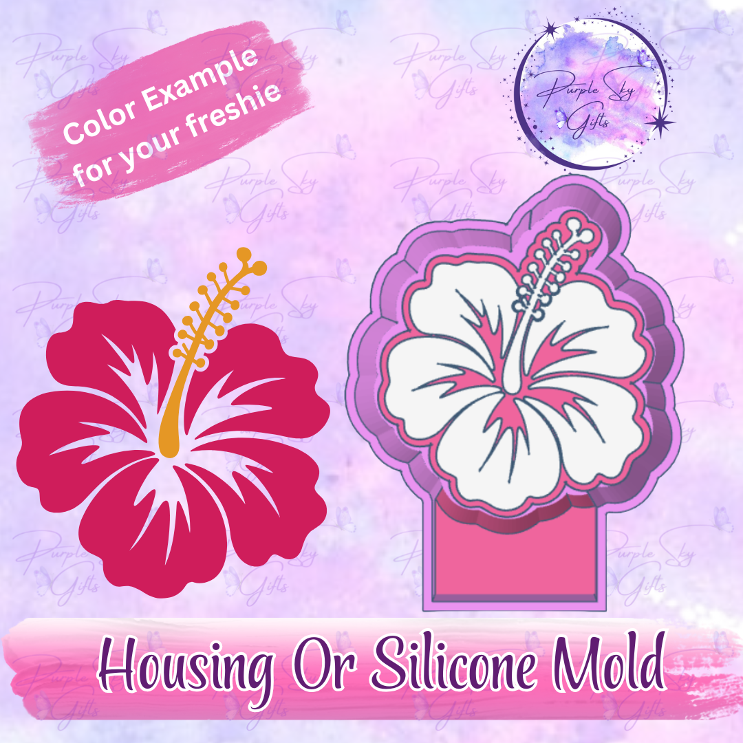 Hibiscus Flower Freshie Housing or Silicone Mold