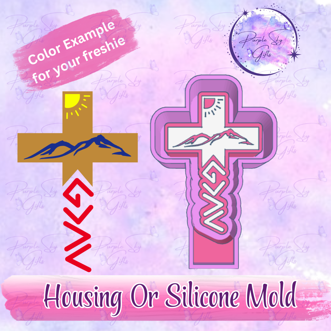 God Is Greater Than The Highs and Lows Cross Freshie Housing or Silicone Mold