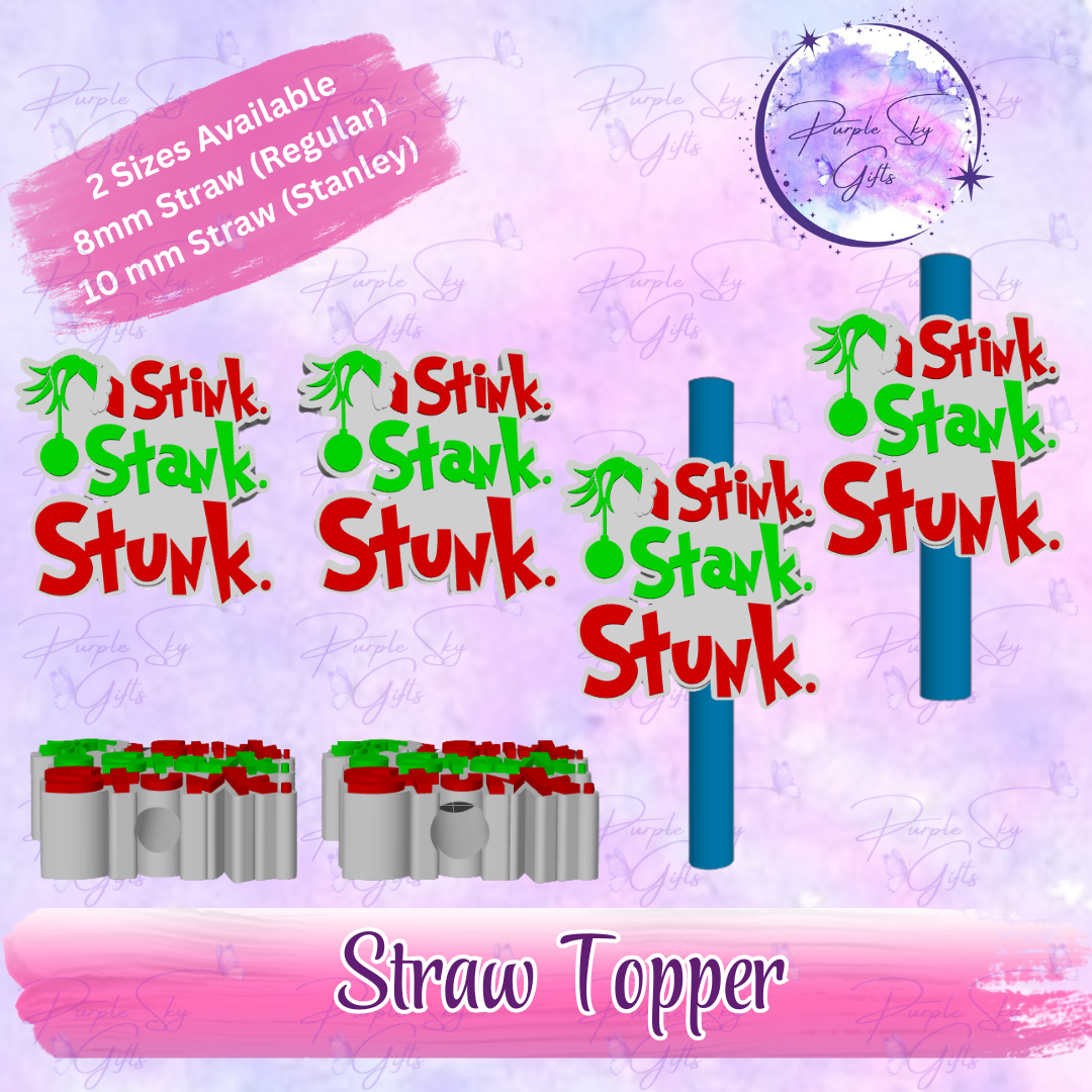 Stink Stank Stunk Straw Topper