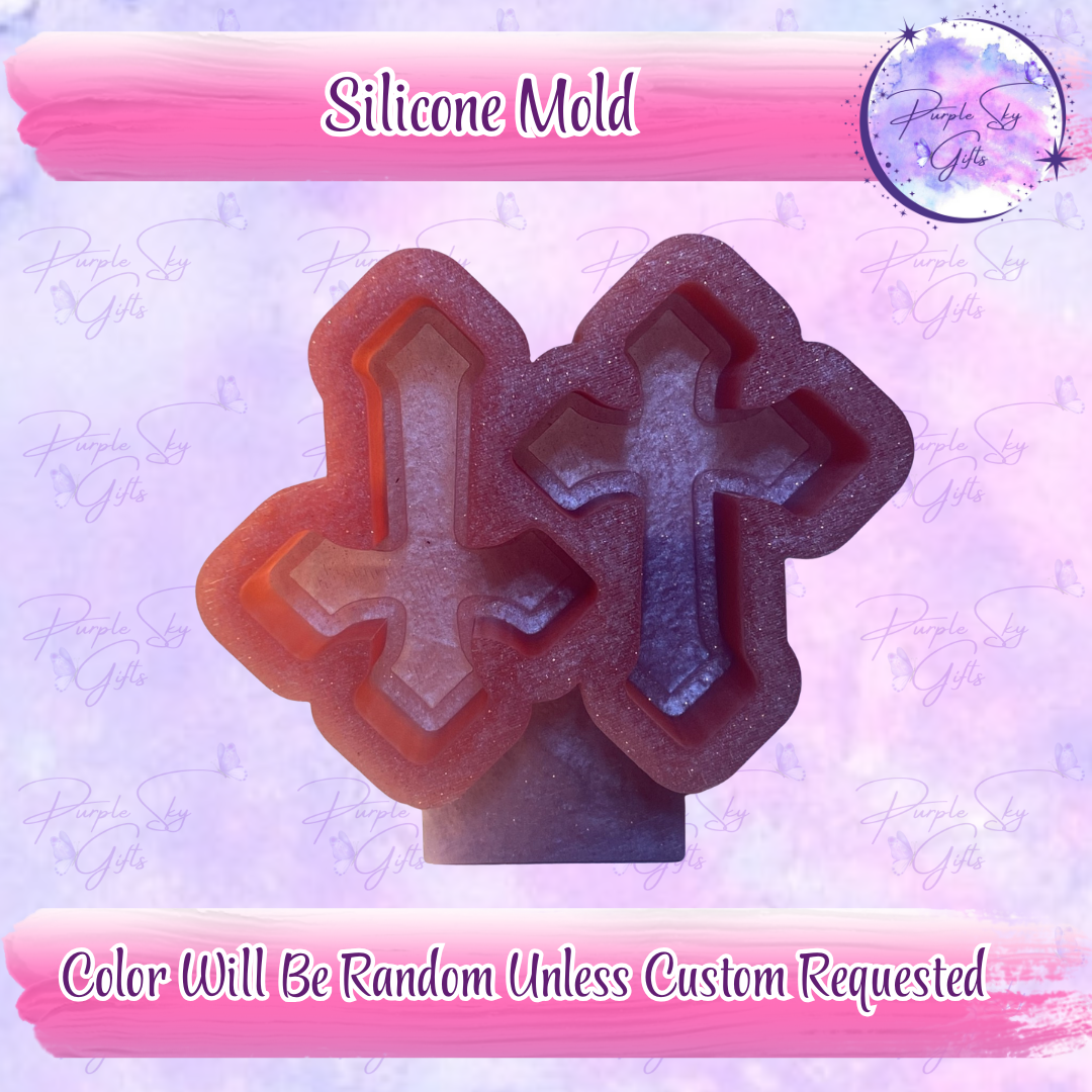 Pointed Cross Vent Clip Sized Freshie Mold Housing or Silicone Mold