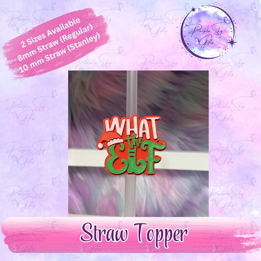 What The Elf Christmas Straw Topper