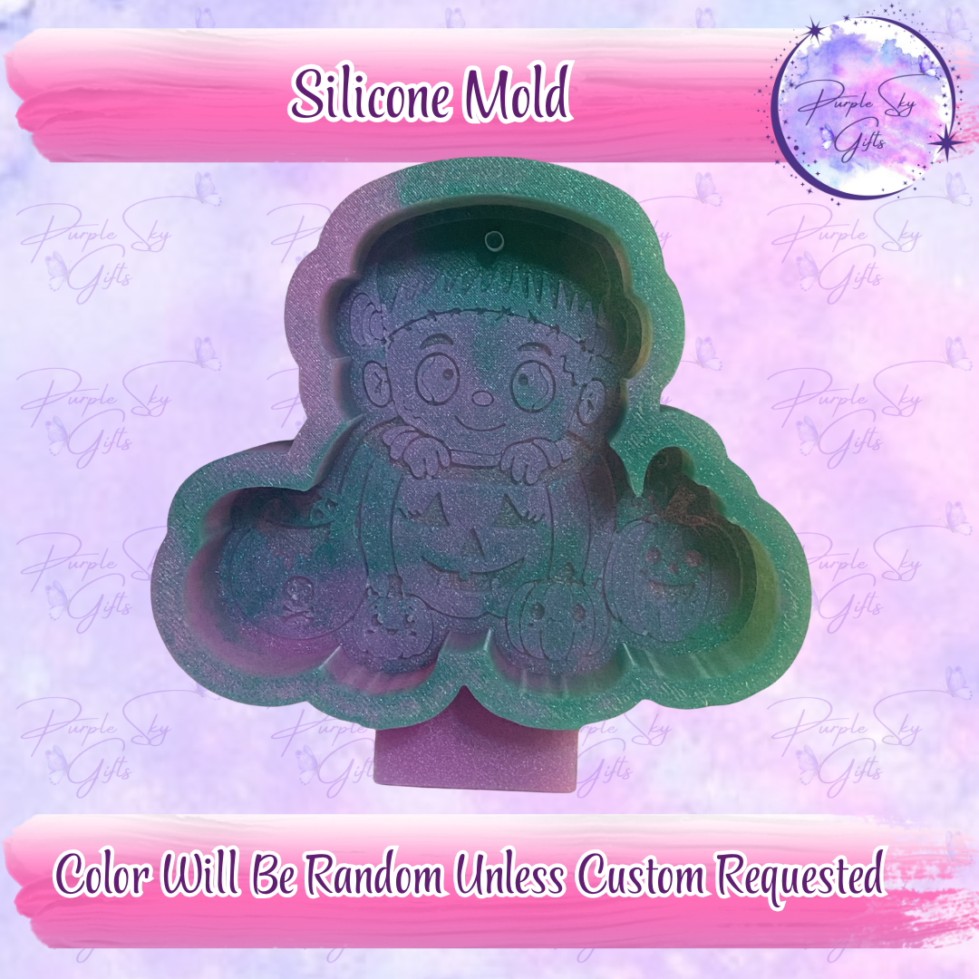 Pumpkin Patch Frankenstein Baby Frankie Freshie Mold Housing or Silicone Mold