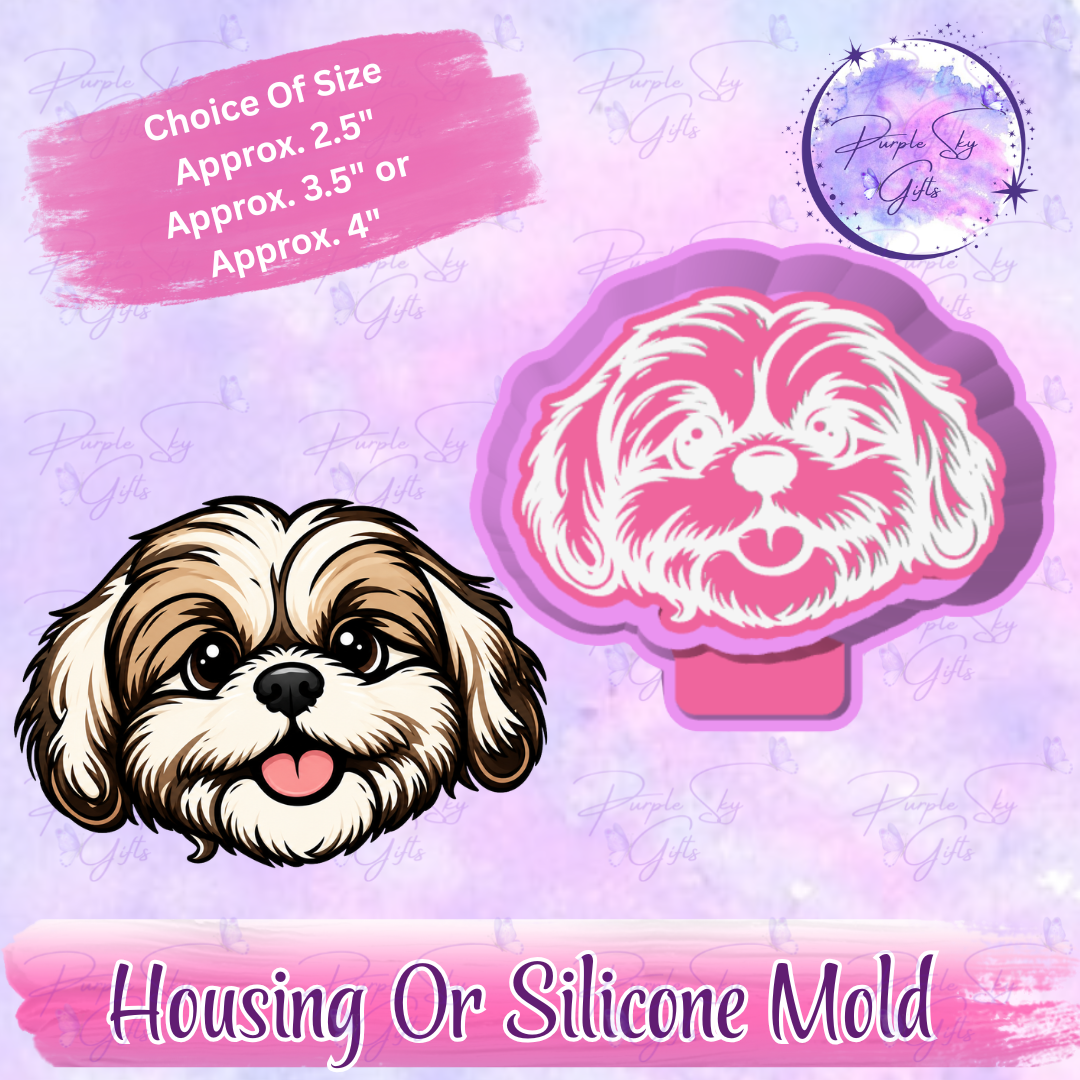 Shih Tzu Puppy Face 1 Freshie Housing or Silicone Mold