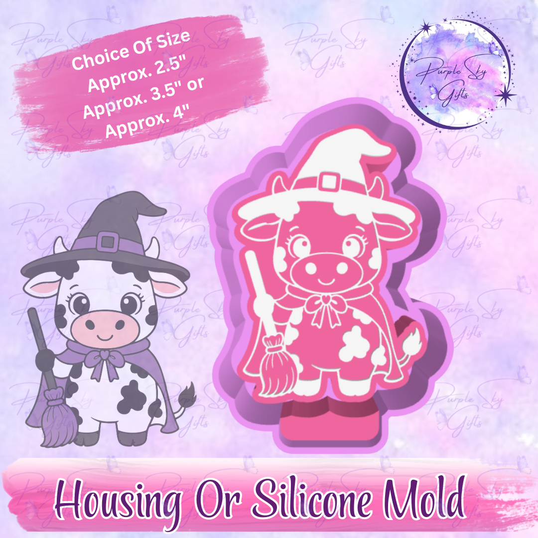 Cow Witch Halloween Mold Housing or Silicone Mold