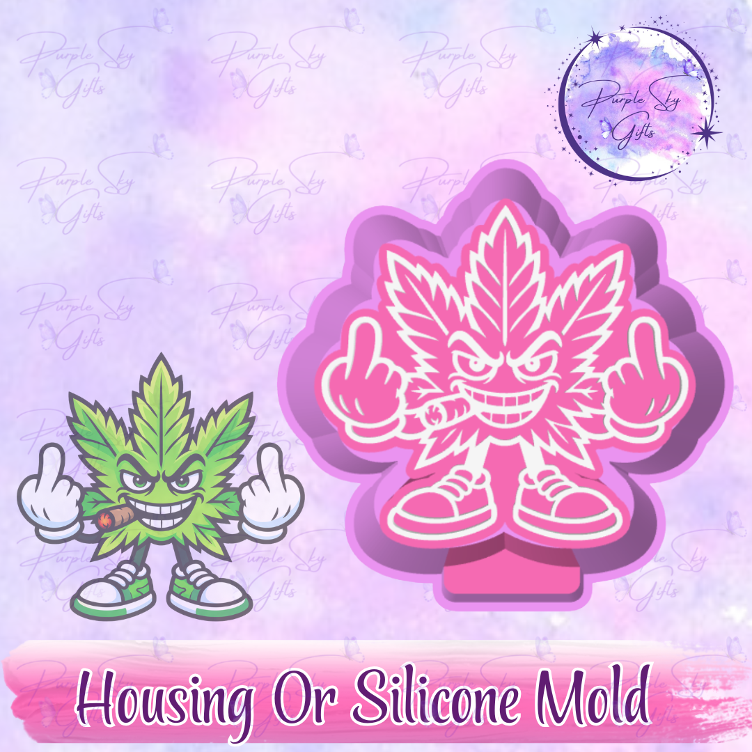 Mischievous MJ Leaf Freshie Mold Housing or Silicone Mold