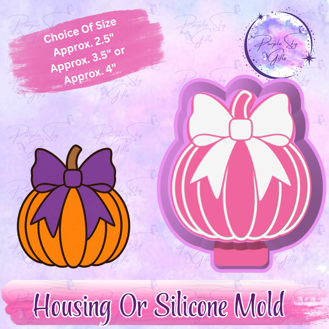 Bow Pumpkin Freshie Housing or Silicone Mold
