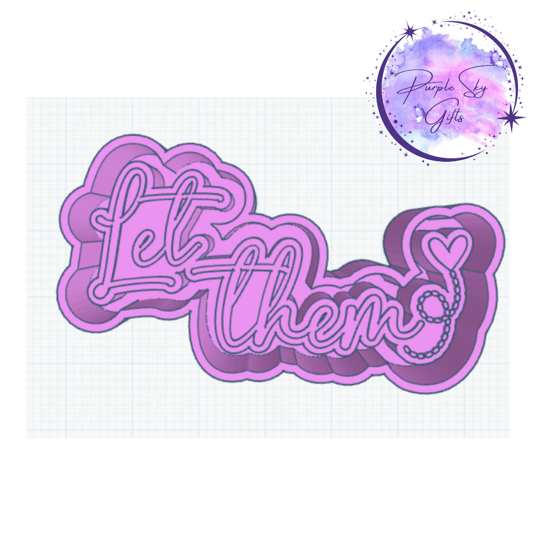 Let Them With Heart Swirl Silicone Mold