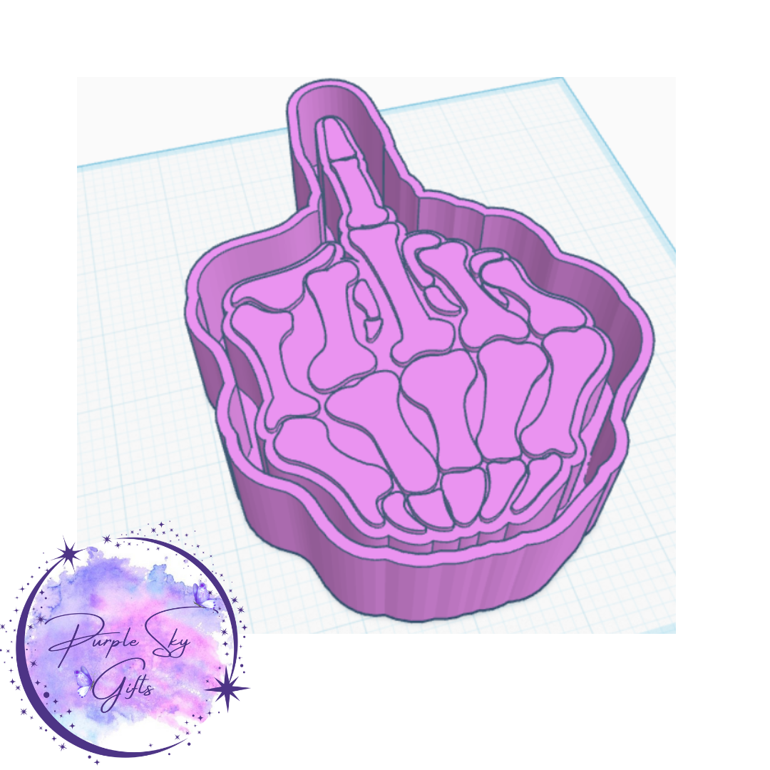 Bones Middle Finger Skeleton 3D Printed Housing