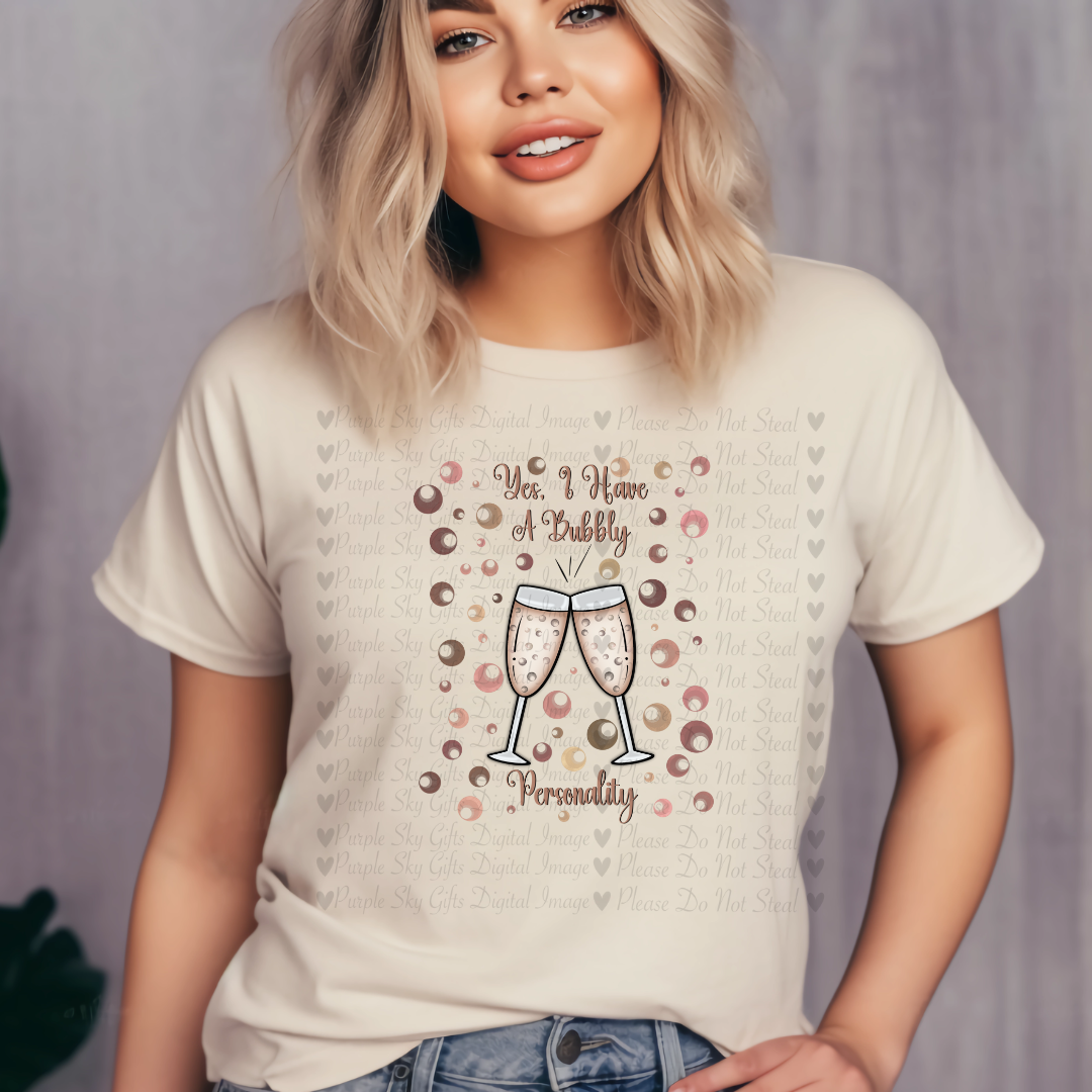 Yes, I Have A Bubbly Personality PNG - DIGITAL Download - Transparent PNG - Original Design