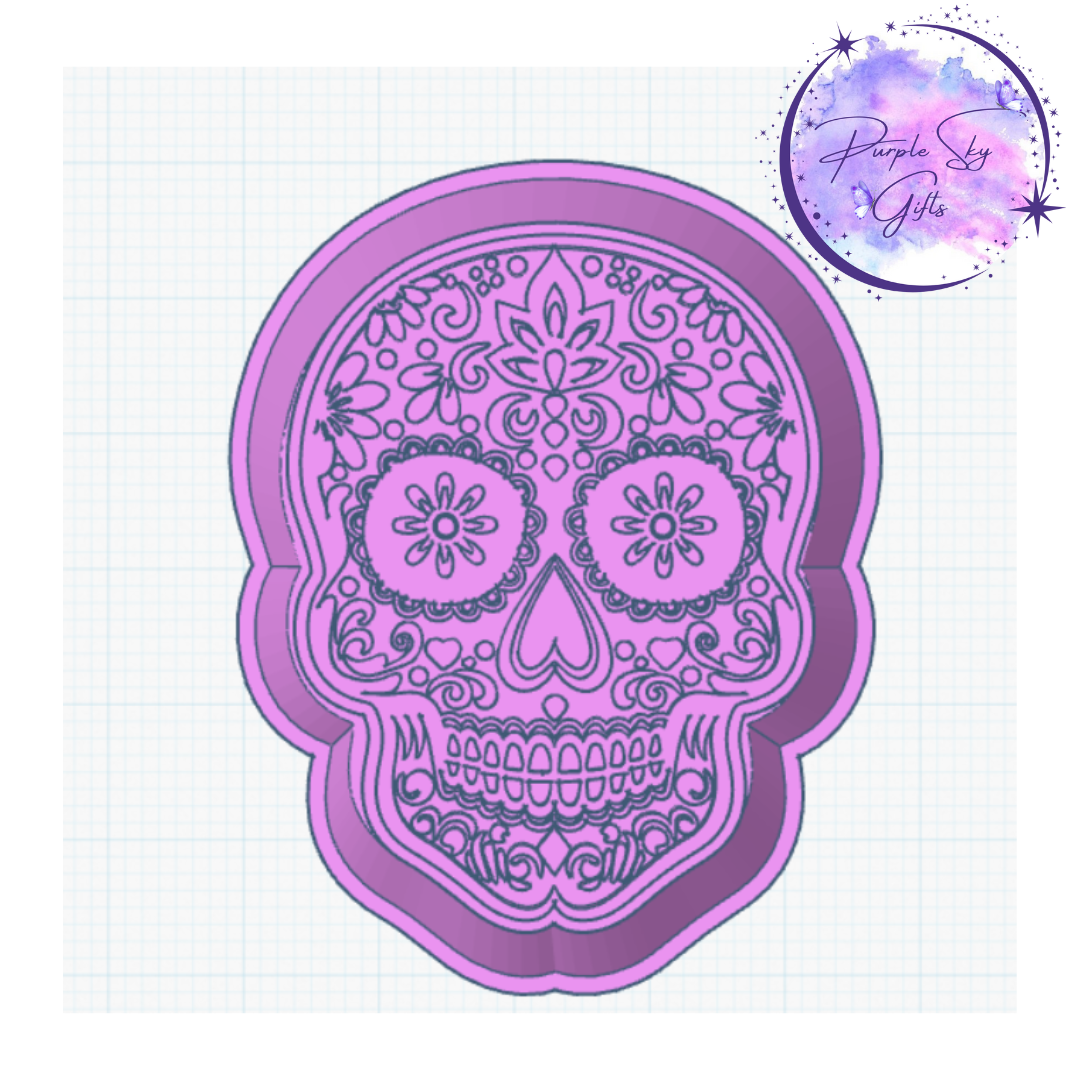 Flower Eyes Sugar Skull 3D Printed HOUSING