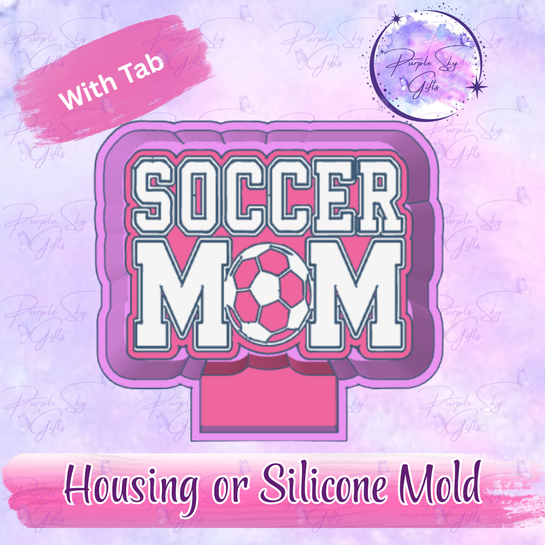 Soccer Ball Mom Freshie Mold Housing or Silicone Mold