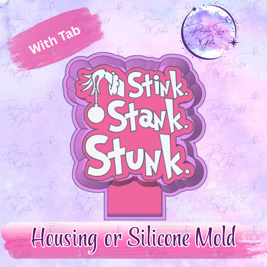 Stink Stank Stunk Christmas Freshie Mold Housing or Silicone Mold