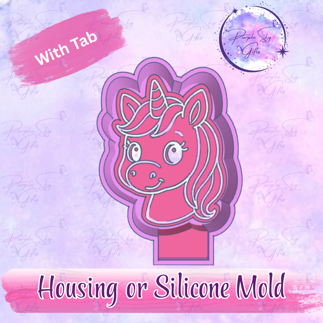 Cute Unicorn Freshie Housing or Silicone Mold